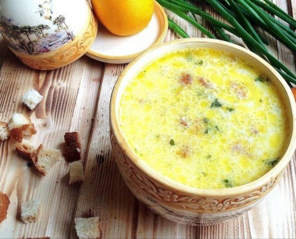 Высокобелковый сырный суп